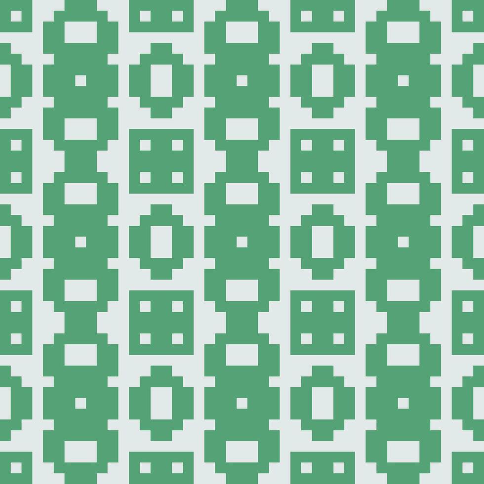 pixel square green fabric vector