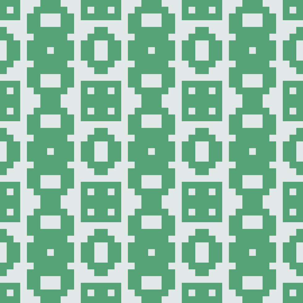 pixel square green fabric vector