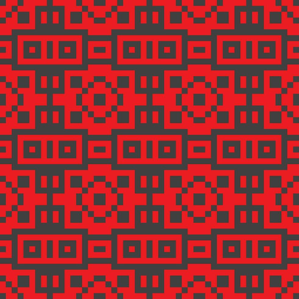 un rojo y negro pixelado modelo vector