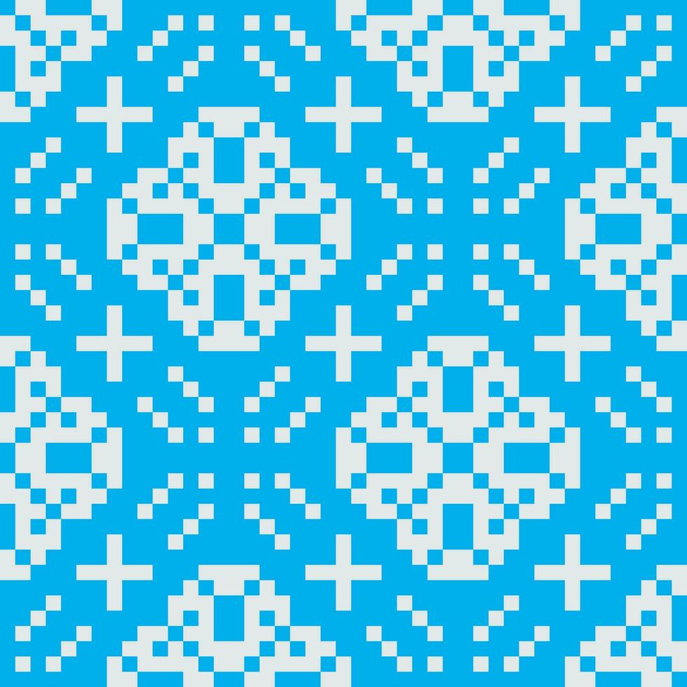 a blue and white pattern with squares vector