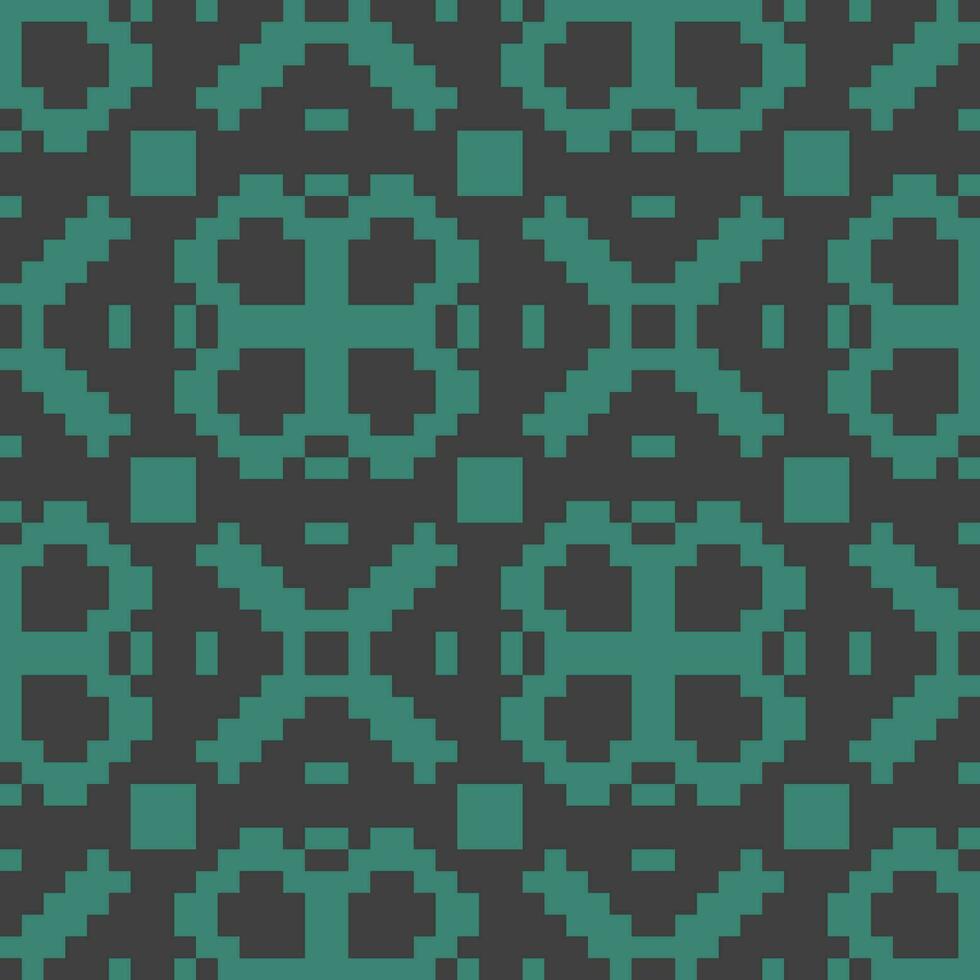a green and black pixel pattern vector