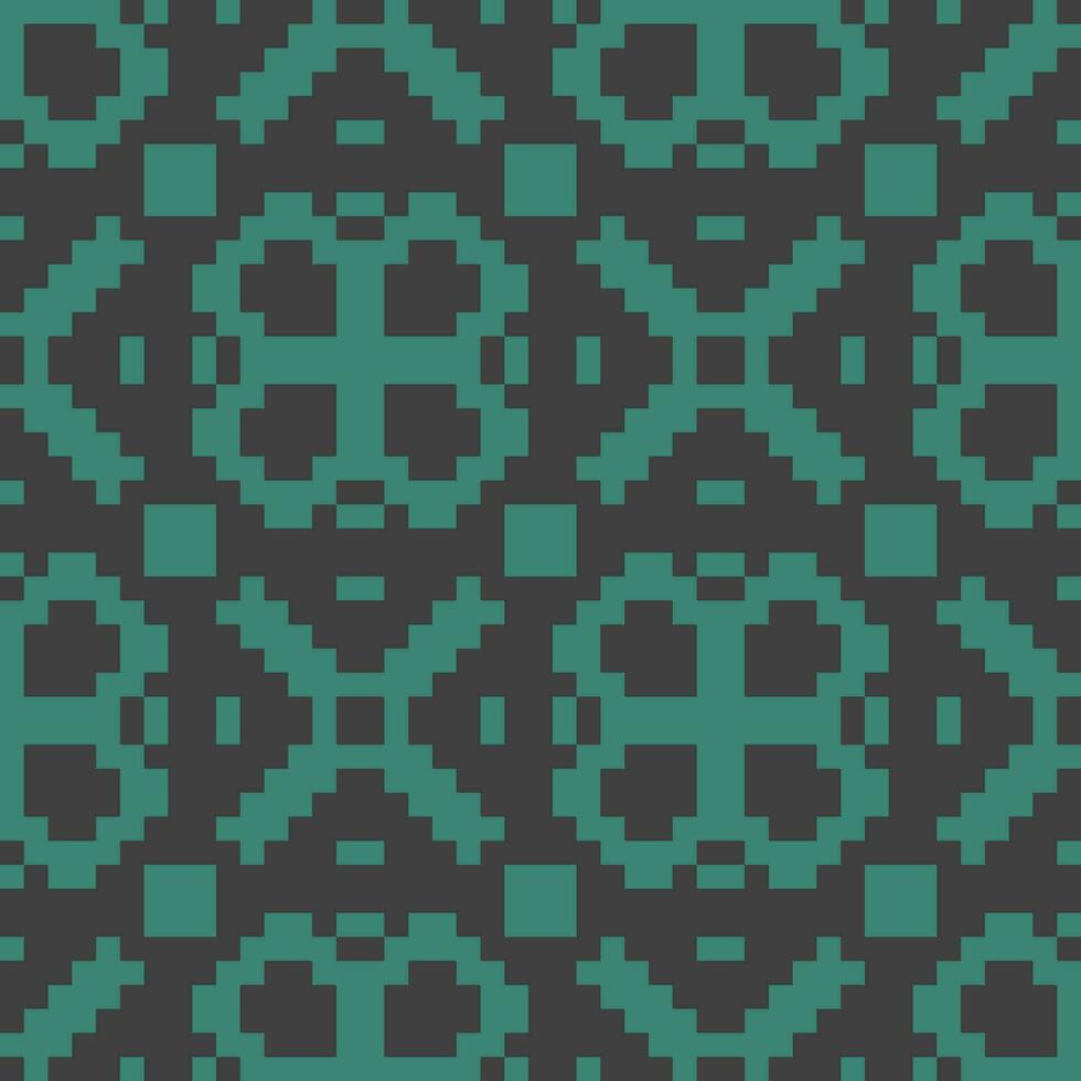 a green and black pixel pattern vector