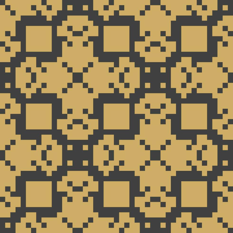 a pixel pattern in brown and black vector
