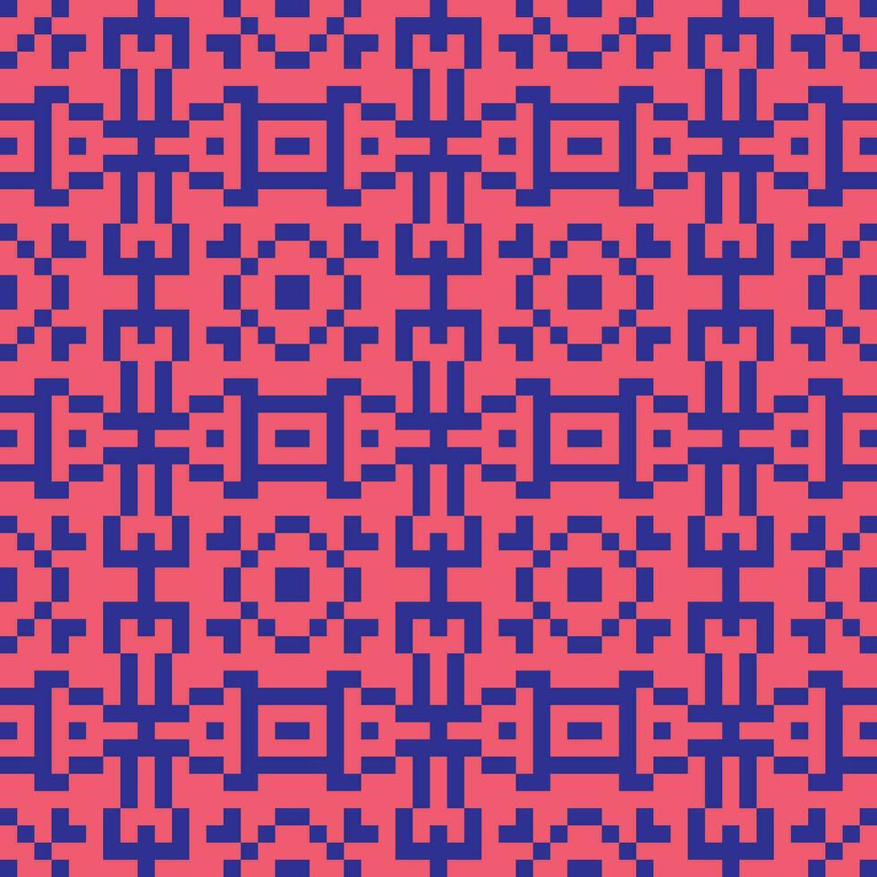 a pixelated pattern in red and blue vector