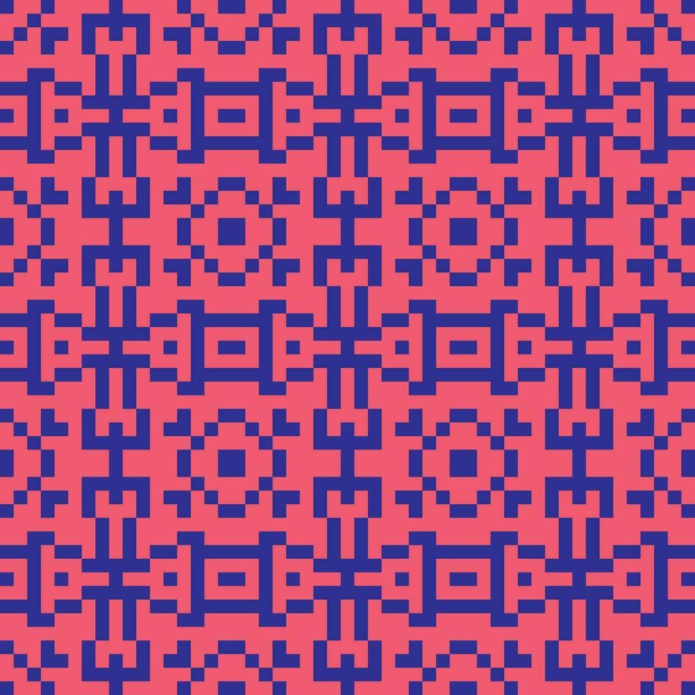 un pixelado modelo en rojo y azul vector