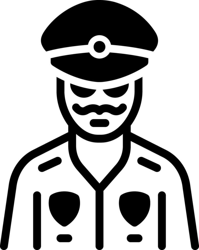 sólido icono para policía vector