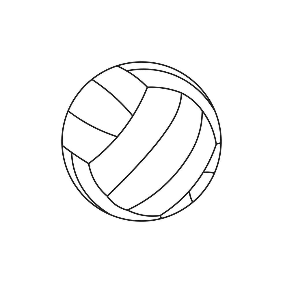 Hand drawn Kids drawing Cartoon Vector illustration volleyball ball Isolated in doodle style