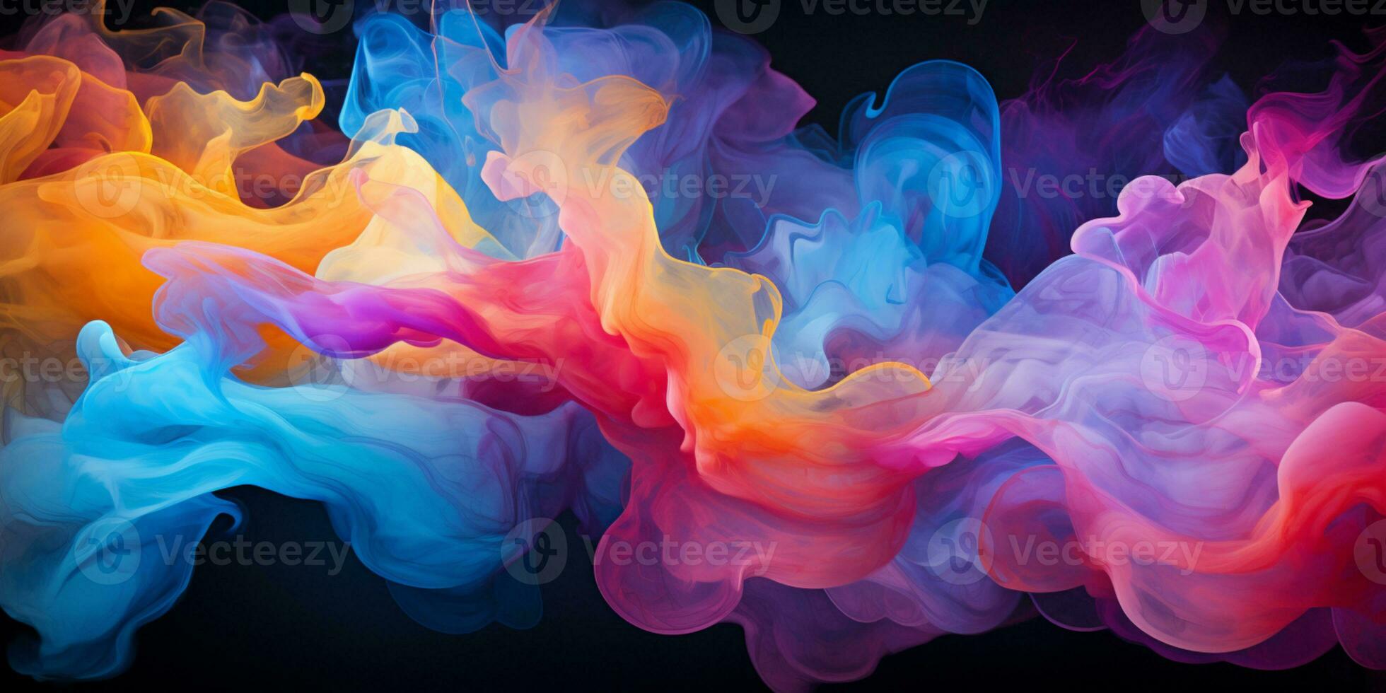 Abstract colorful Graphic motion on background, creative waves of gradient color smoke and liquid, AI Generative photo