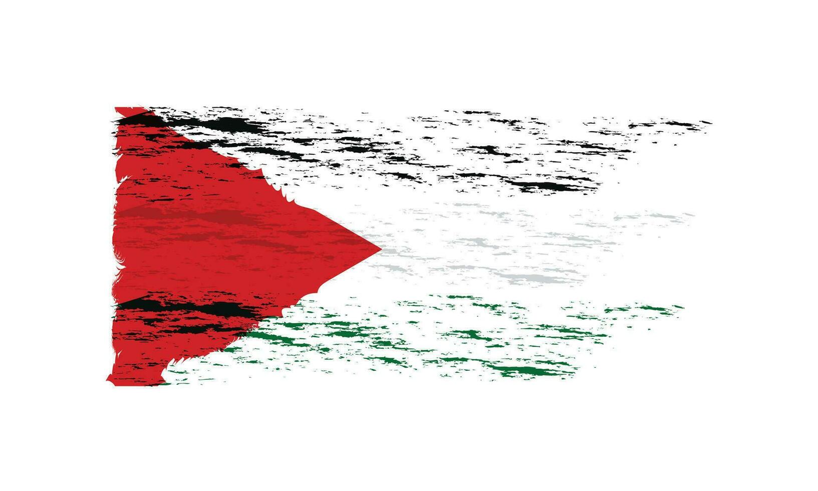 Palestine flag isolated on white background.  Palestine flag frame  with love symbol. Banner, poster, card, background design. vector