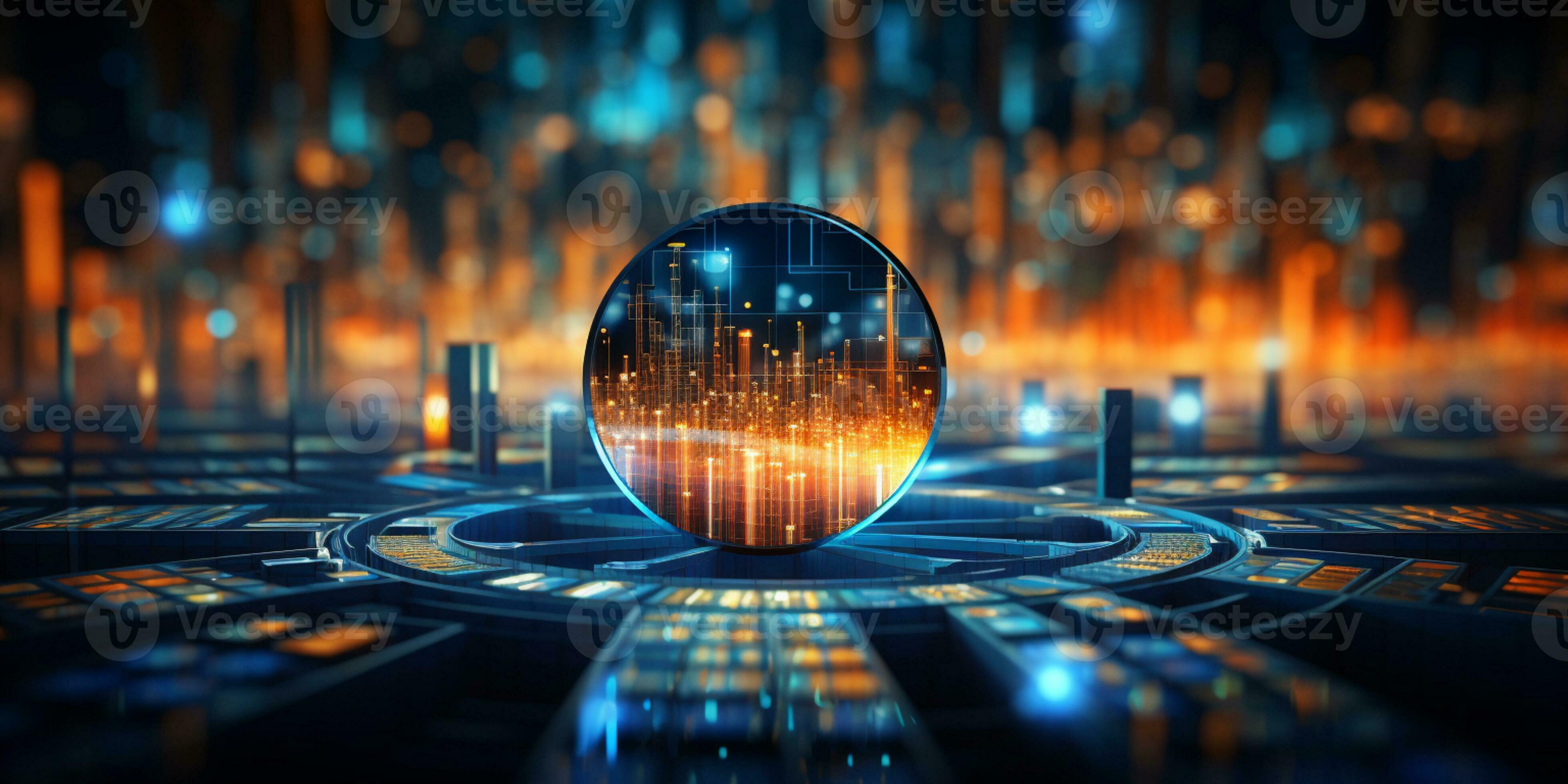 Data Visualization, Close up Technology Digitalization, Optimization of ...