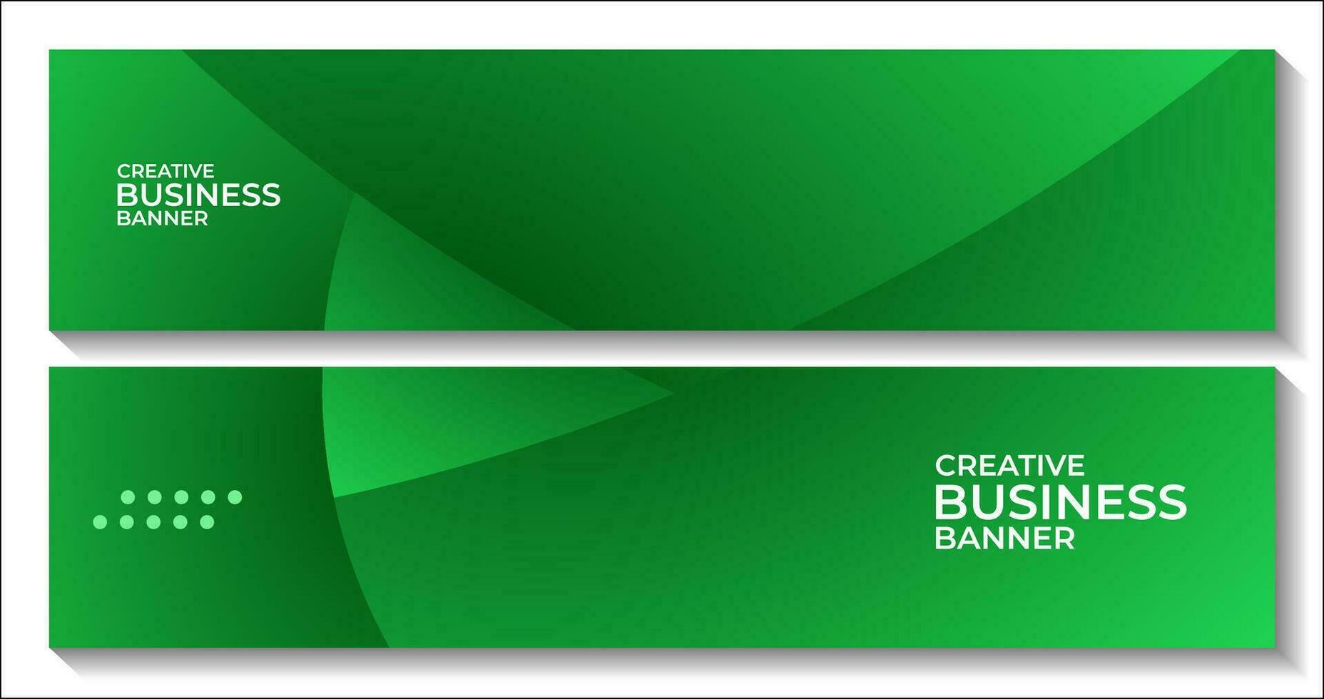 abstract green curve banner background with lines vector