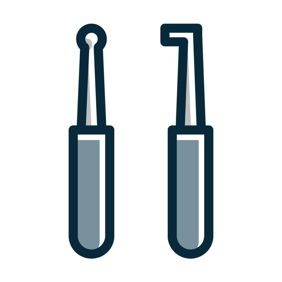 LockPick Vector Thick Line Filled Dark Colors Icons For Personal And Commercial Use.