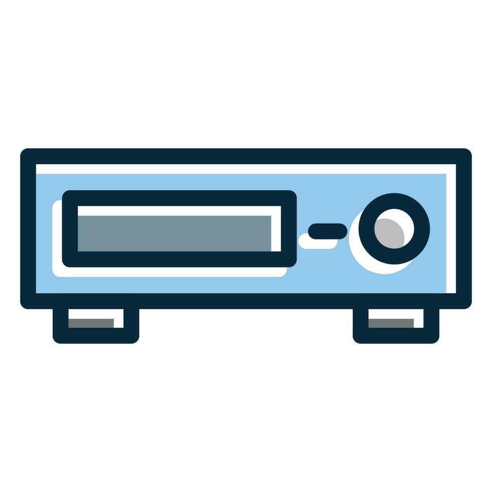 Dvd Player Vector Thick Line Filled Dark Colors Icons For Personal And Commercial Use.