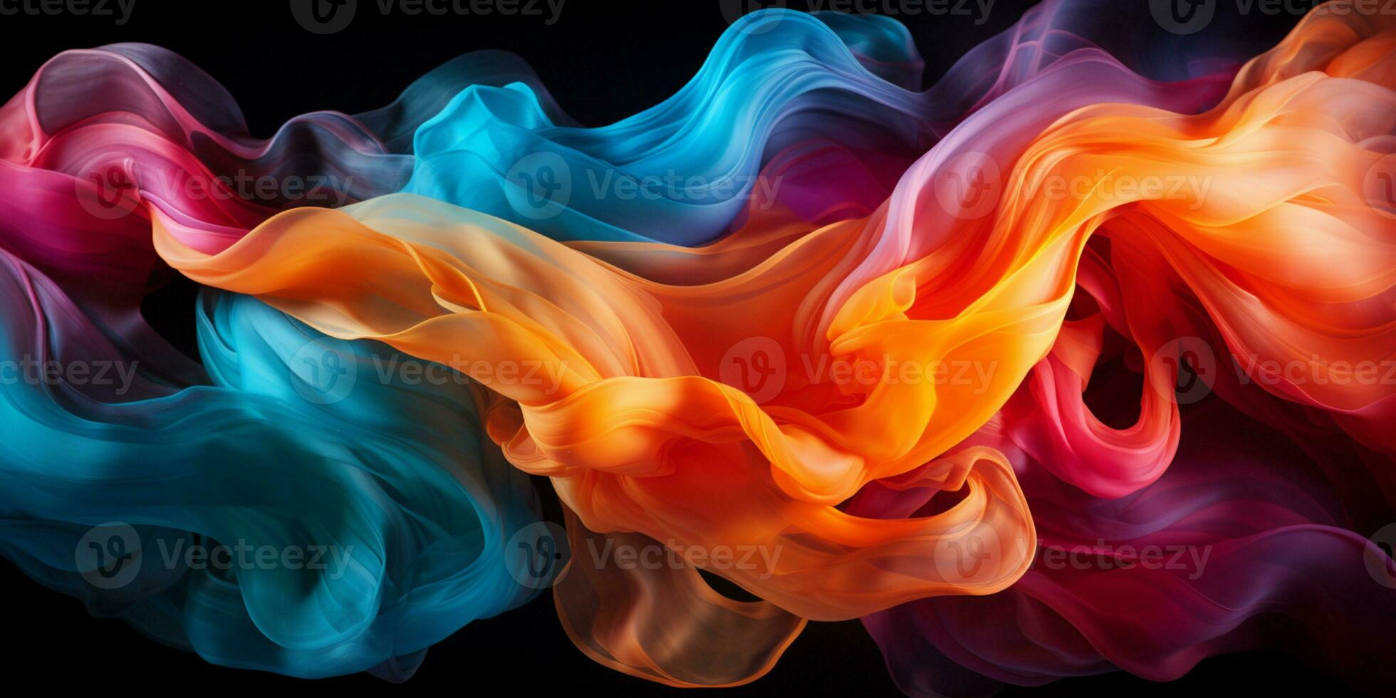 Abstract colorful Graphic motion on background, creative waves of gradient color smoke and liquid, AI Generative photo