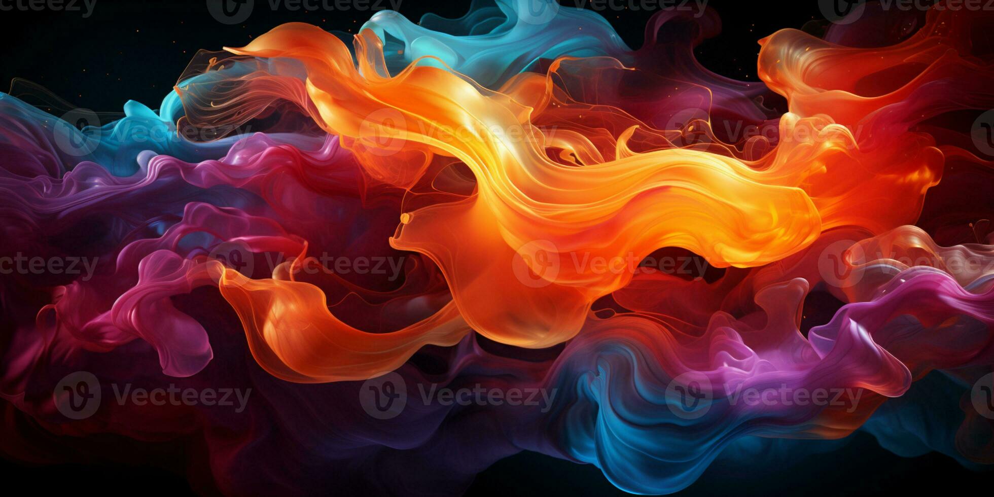 Abstract colorful Graphic motion on background, creative waves of gradient color smoke and liquid, AI Generative photo