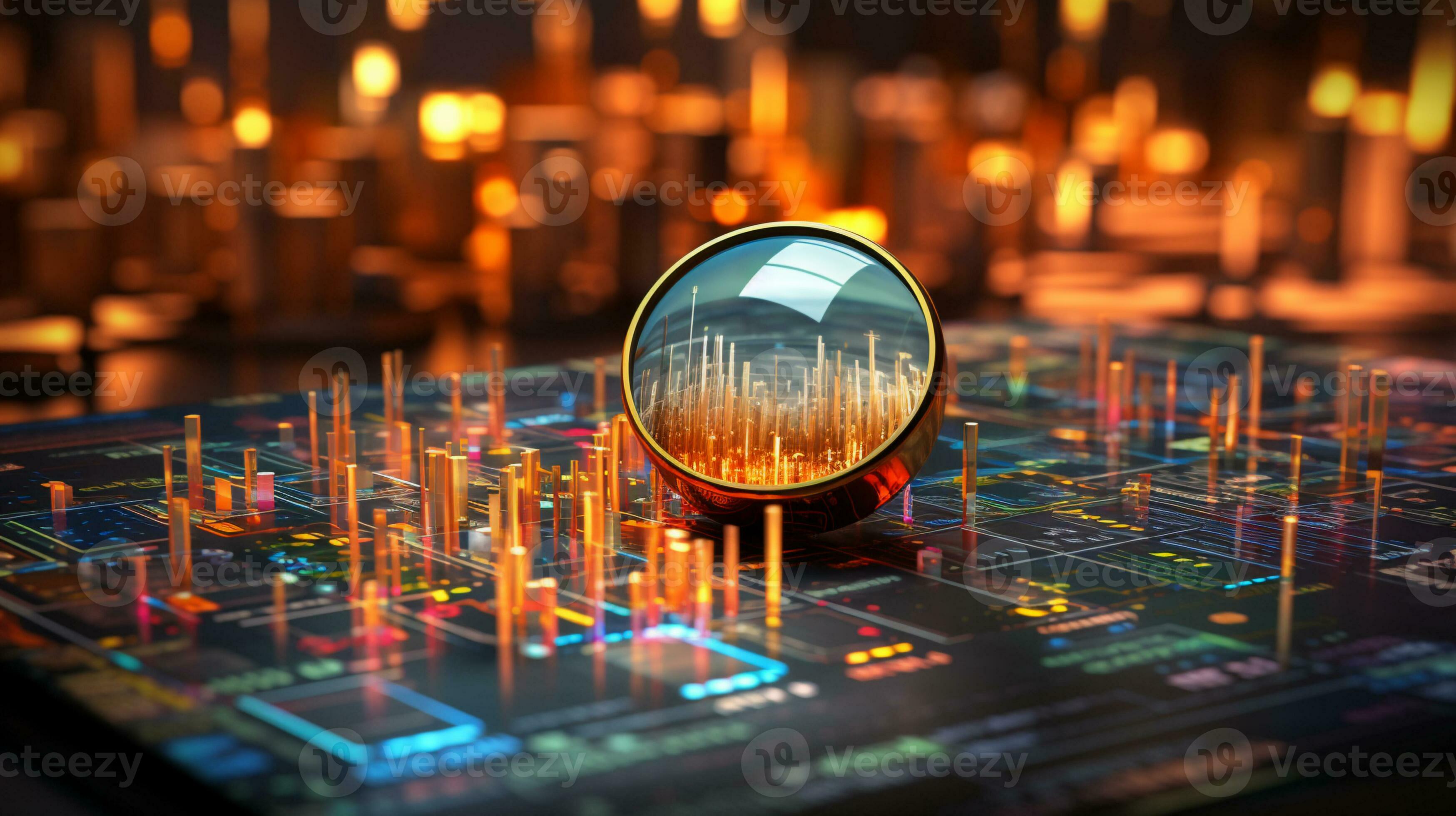 Data Visualization, Close up Technology Digitalization, Optimization of ...