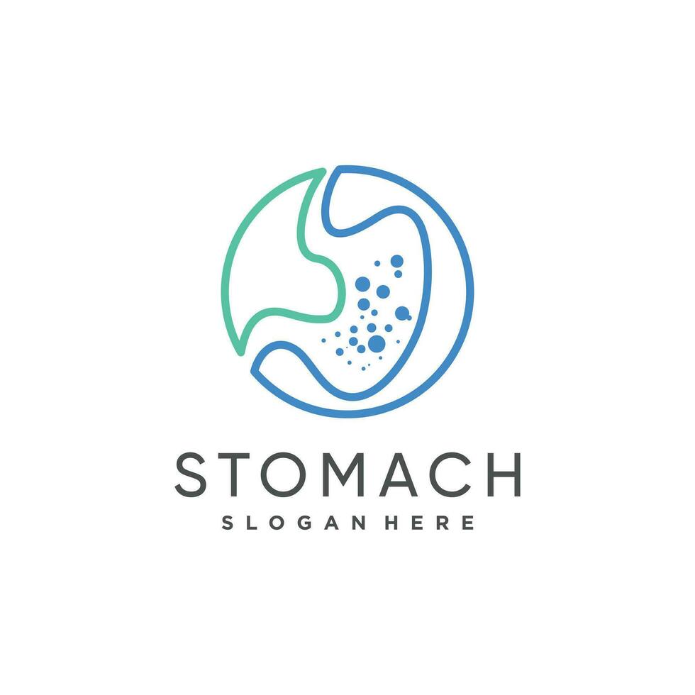 Stomach design element icon vector with creative modern concept