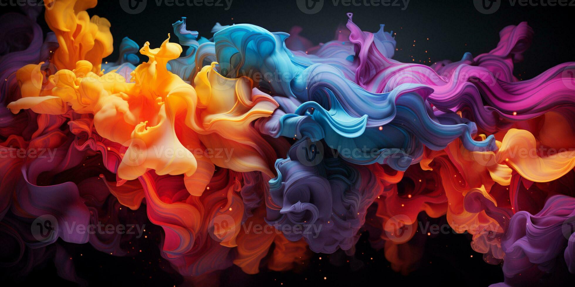 Abstract colorful Graphic motion on background, creative waves of gradient color smoke and liquid, AI Generative photo