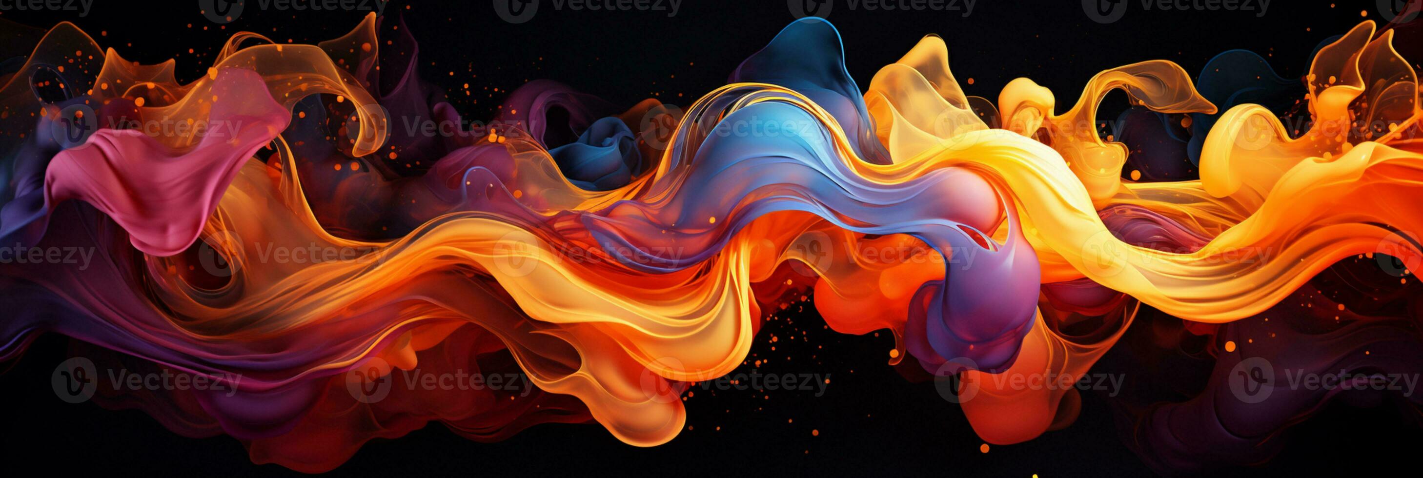 Abstract colorful Graphic motion on background, creative waves of gradient color smoke and liquid, AI Generative photo