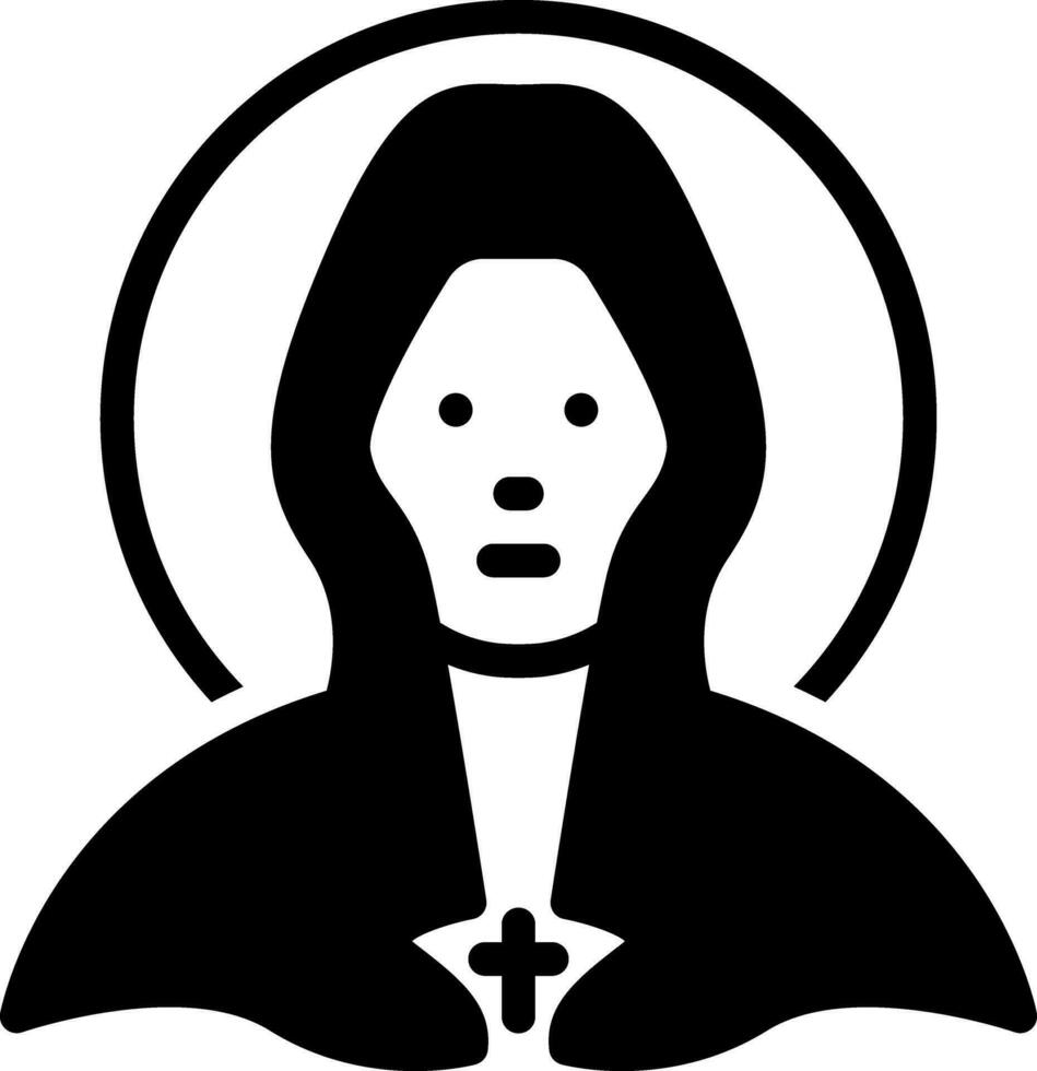 sólido icono para christina vector