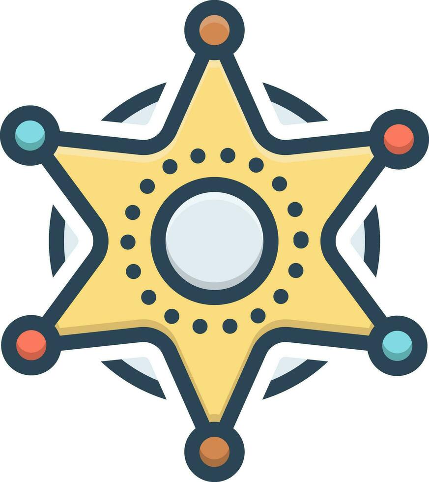 color icon for sheriff vector