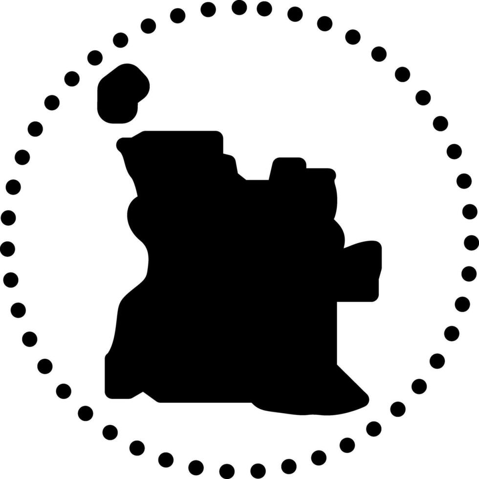 solid icon for angola vector