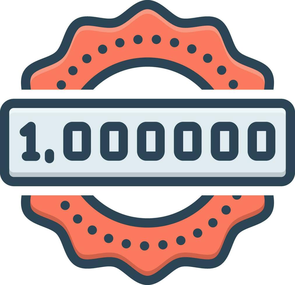 color icon for millionss vector