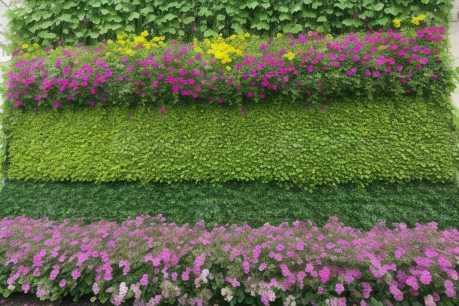 Vertical garden wall. background. AI Generative Pro Photo