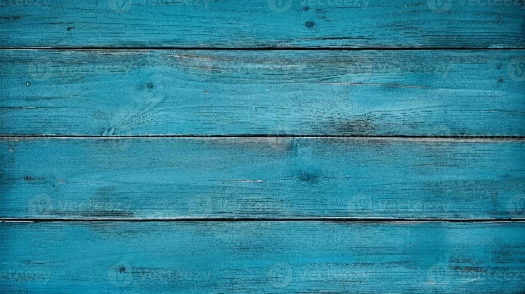 wood background. blank turquoise color wall with space for graphic design element. generative AI photo