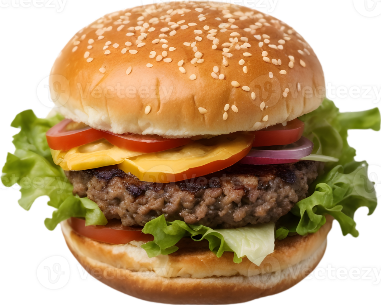 Cheeseburger, Veggie burger, Bacon burger, BBQ burger, ai generative png