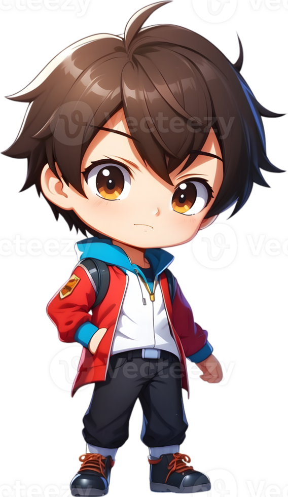 Adorable cartoon boy, sweet kid character, cute child avatar ai generative png