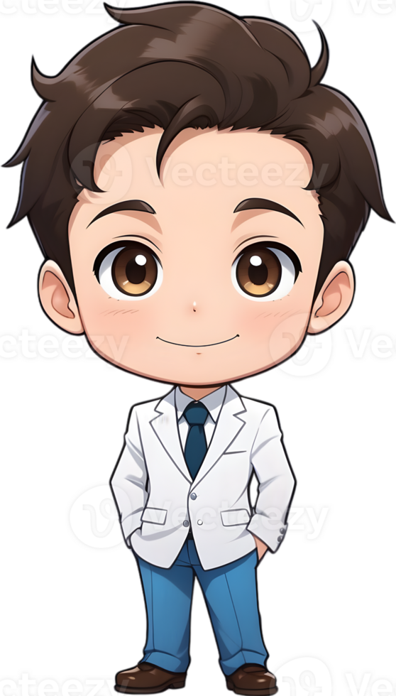 Adorable cartoon boy, sweet kid character, cute child avatar ai generative png