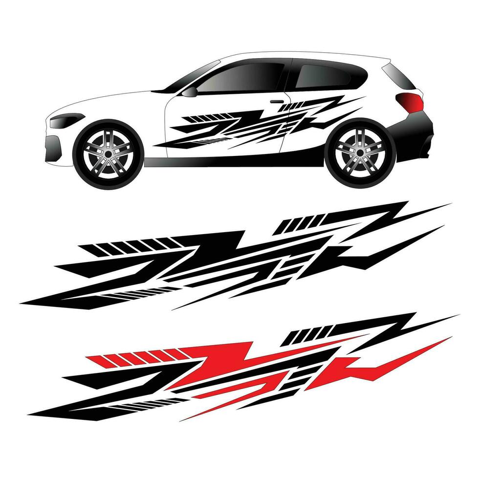 car wrap sticker design vector