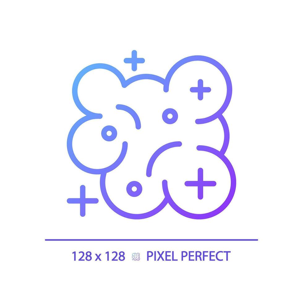 Nebula pixel perfect gradient linear vector icon. Stellar system. Star formation. Milky way. Cosmic dust. Outer space. Thin line color symbol. Modern style pictogram. Vector isolated outline drawing