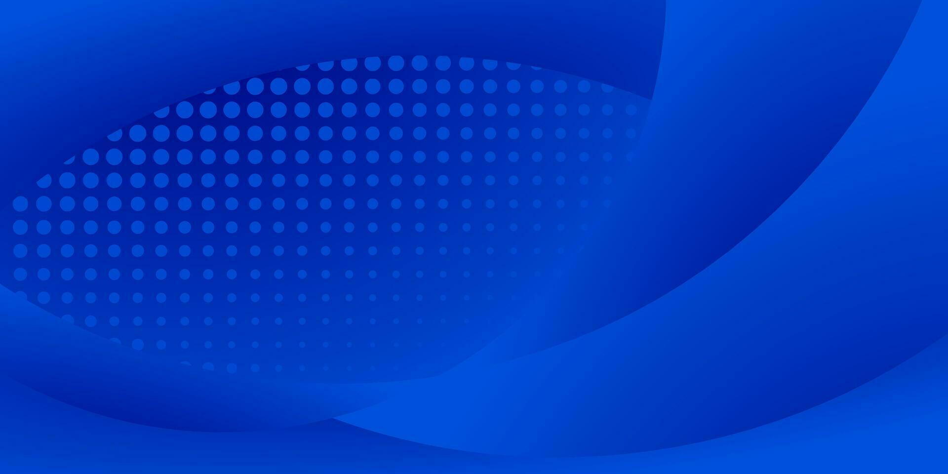 abstract blue background with waves and halftone vector