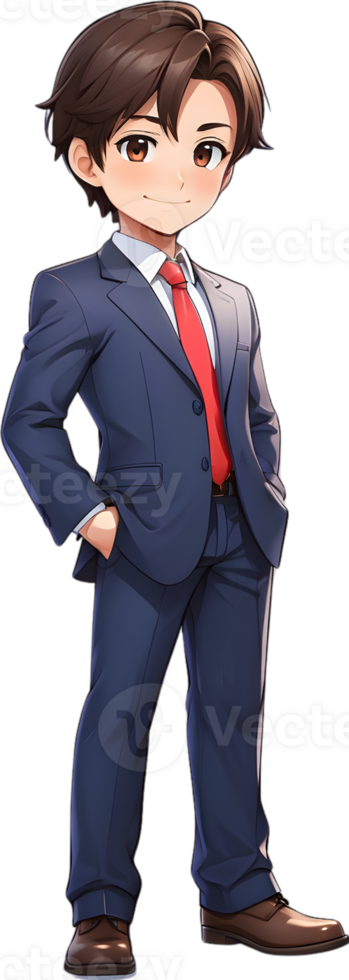 Adorable cartoon boy, sweet kid character, cute child avatar ai generative png