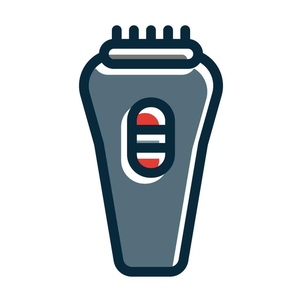 Electric Shaver Vector Thick Line Filled Dark Colors Icons For Personal And Commercial Use.