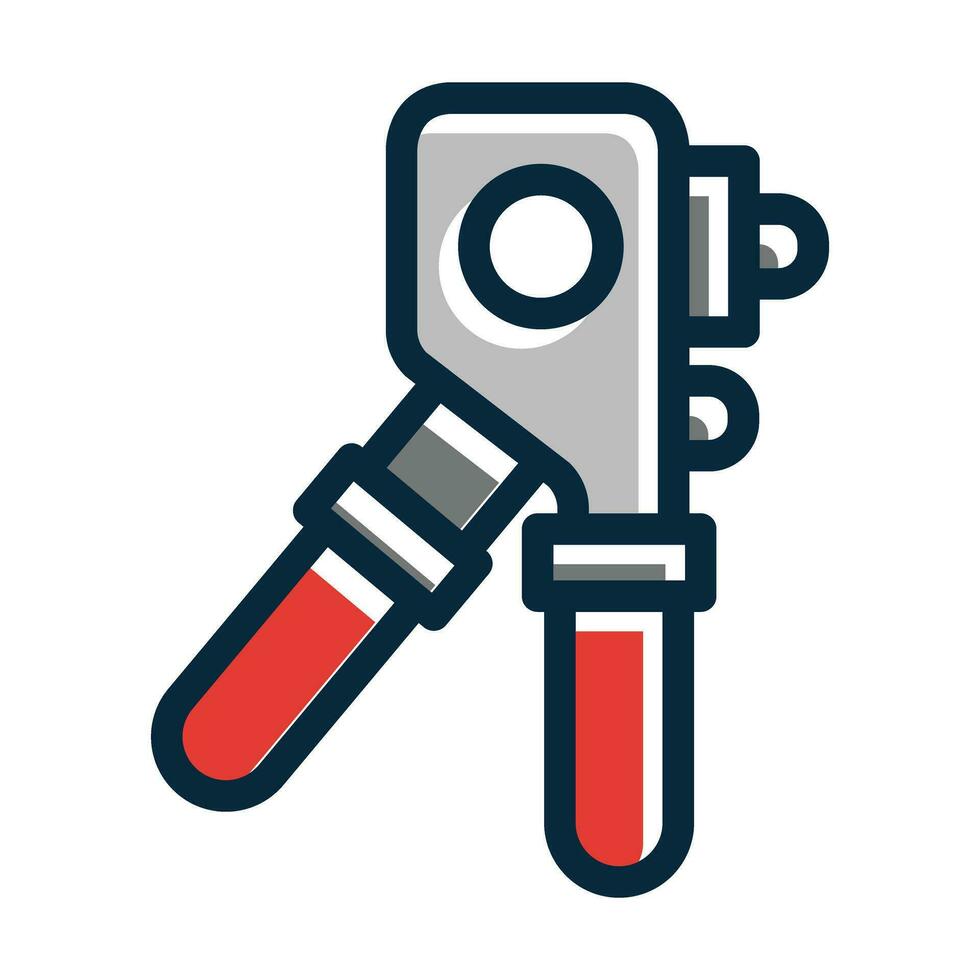 Riveter Vector Thick Line Filled Dark Colors Icons For Personal And Commercial Use.