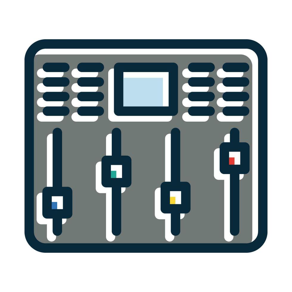 Faders Vector Thick Line Filled Dark Colors Icons For Personal And Commercial Use.