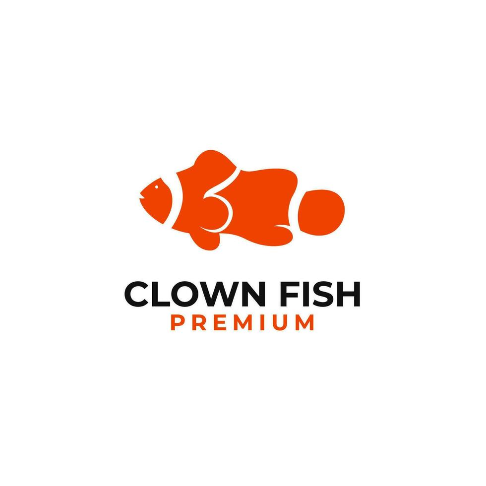 Clown Fish Logo Design Concept Vector Illustration Symbol Icon
