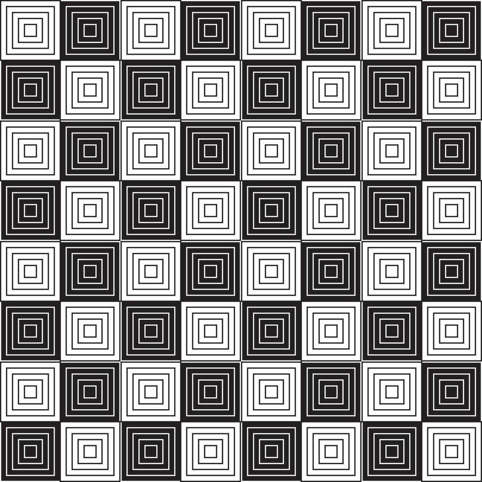 Geometric seamless pattern of black and white square stripes ,vector illustration abstract monochrome background. vector