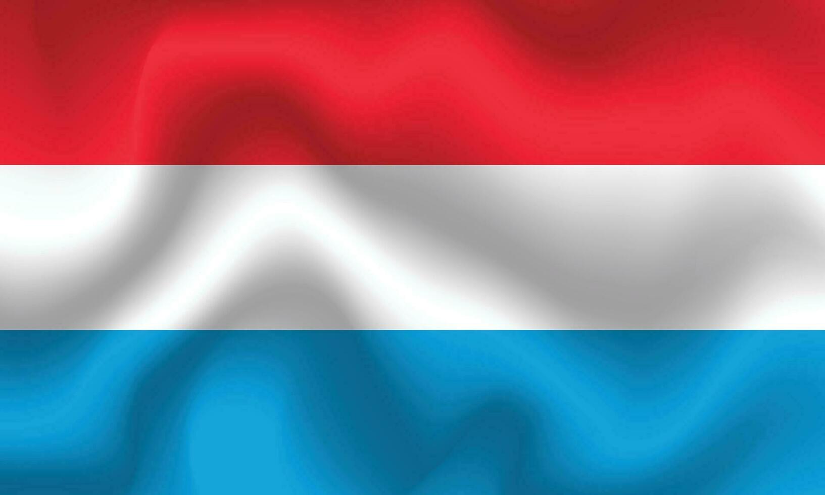 Flat Illustration of Luxembourg flag. Luxembourg flag design. Luxembourg Wave flag. vector