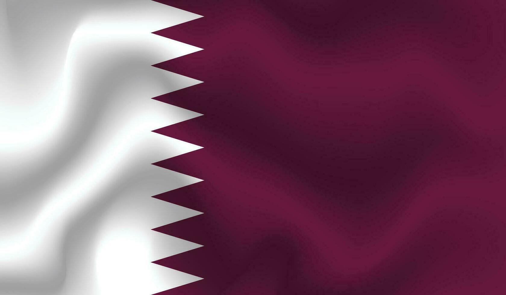 plano ilustración de Katar bandera. Katar bandera diseño. Katar ola bandera. vector
