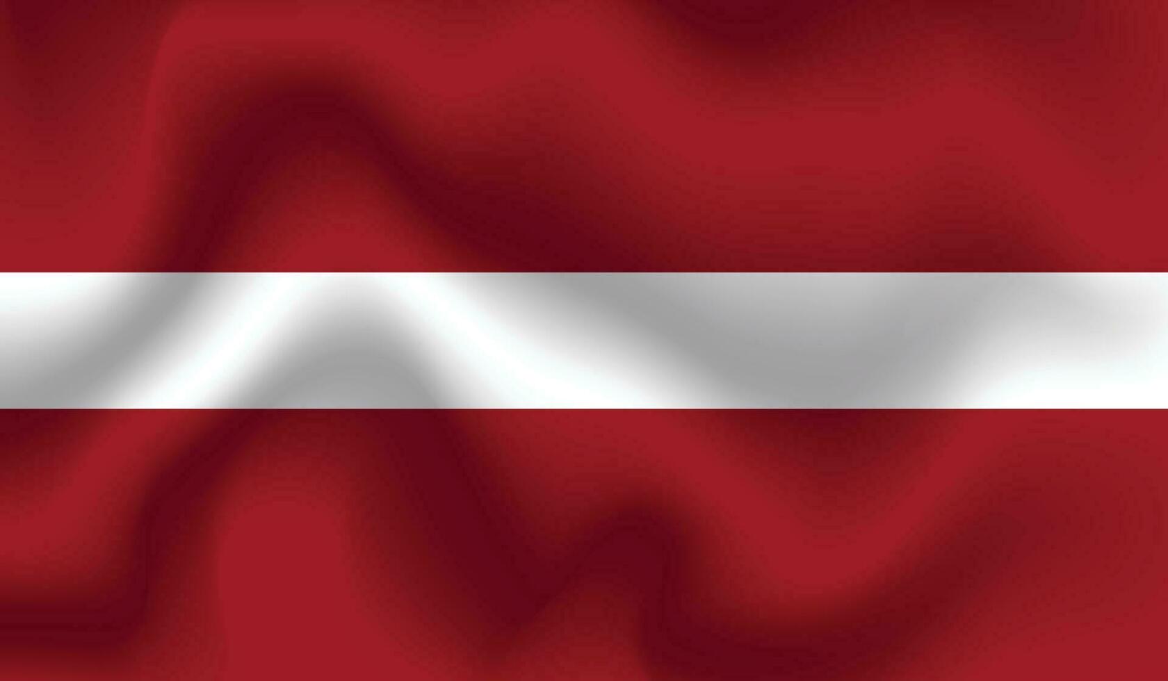 Flat Illustration of Latvia flag. Latvia flag design. Latvia Wave flag. vector