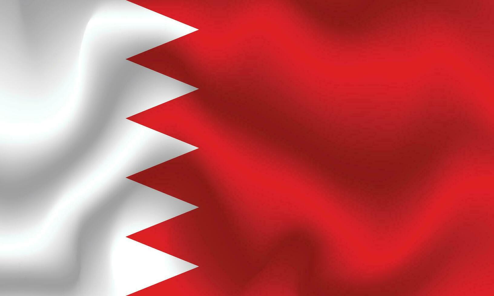 Flat Illustration of Bahrain flag. Bahrain flag design. Bahrain wave flag. vector