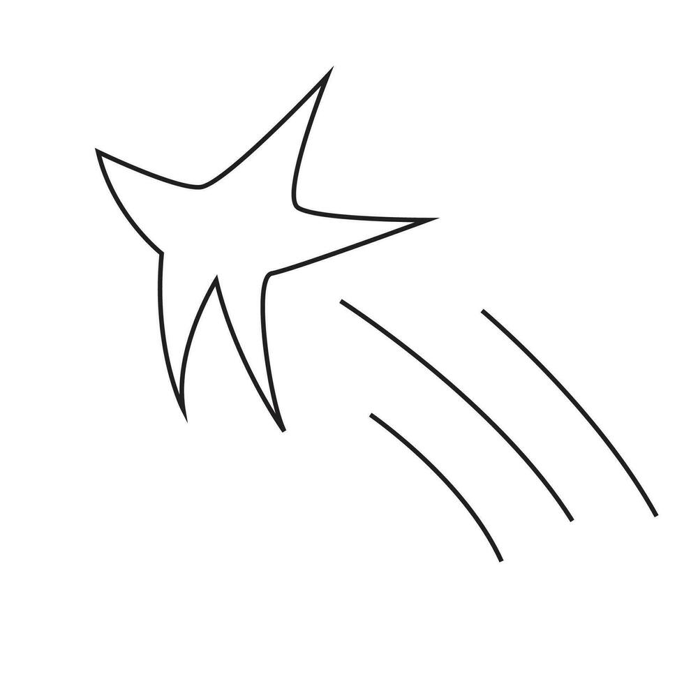 Vector illustration of a star in doodle style