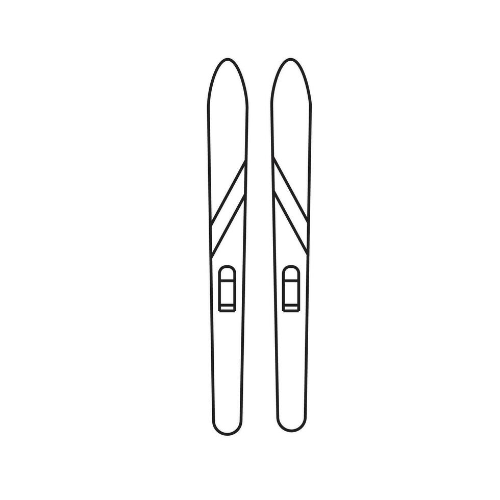 Vector illustration of a ski.