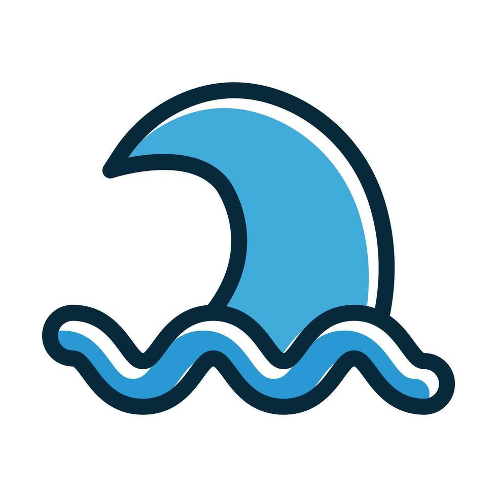 Sea Vector Thick Line Filled Dark Colors Icons For Personal And Commercial Use.
