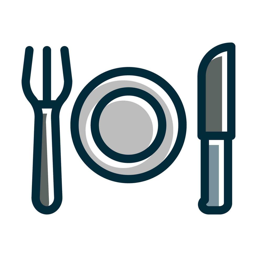 Hunger Vector Thick Line Filled Dark Colors Icons For Personal And Commercial Use.