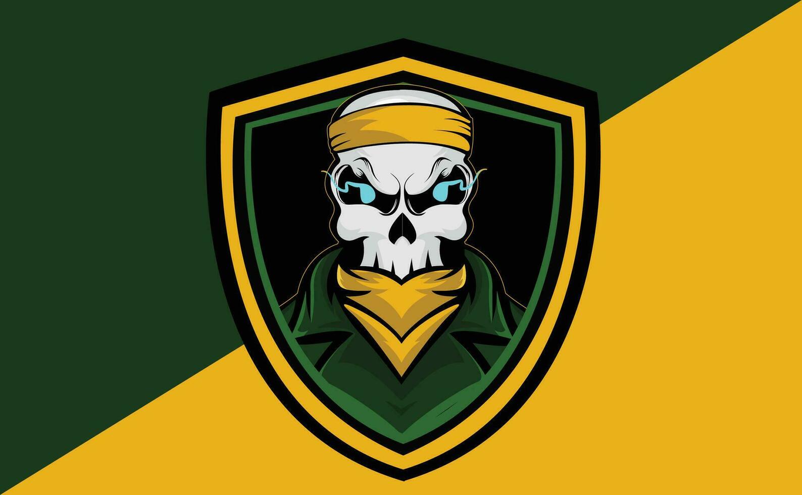 skull cowboy mascot logo vector
